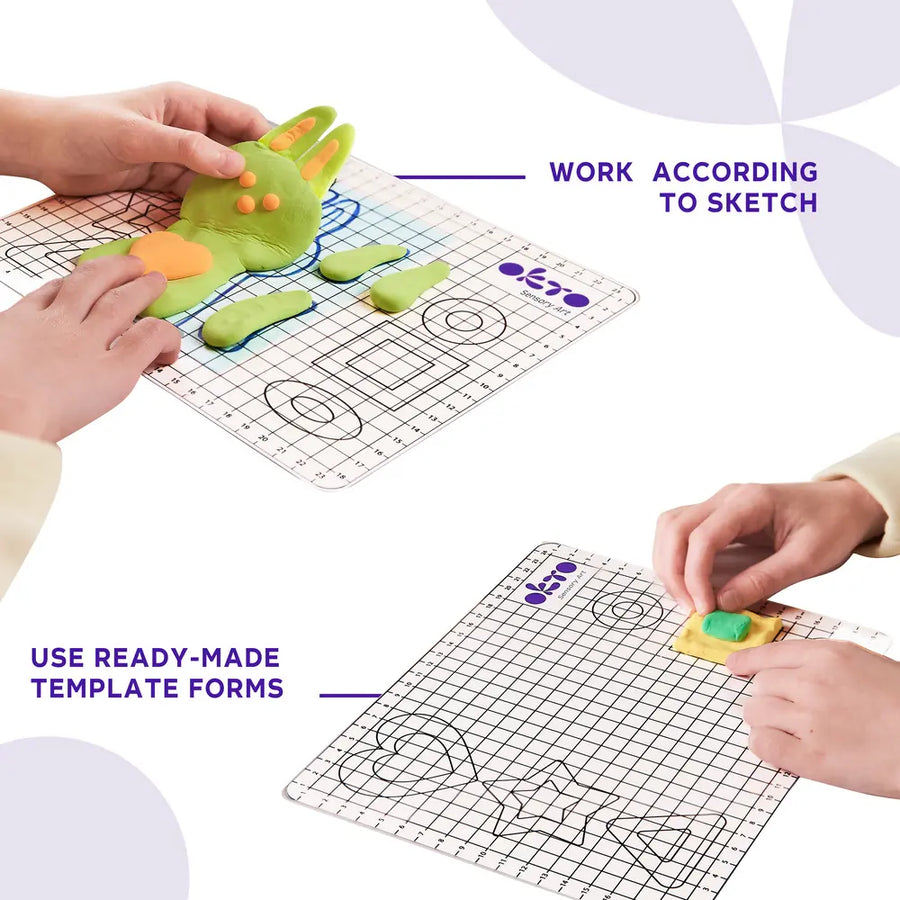 Mat & Clay Tools Kit (Mat, 2 plastic tools)