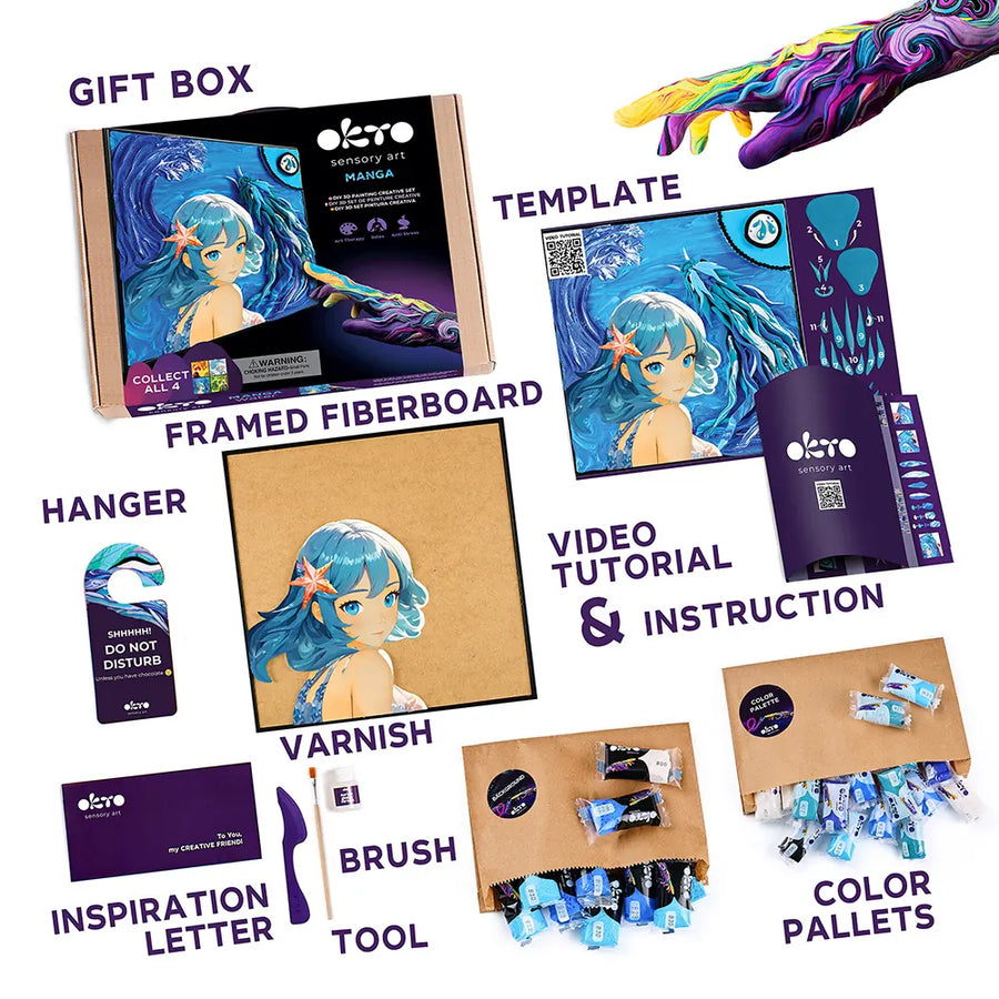 DIY 3D Painting set MANGA Water, photo 3
