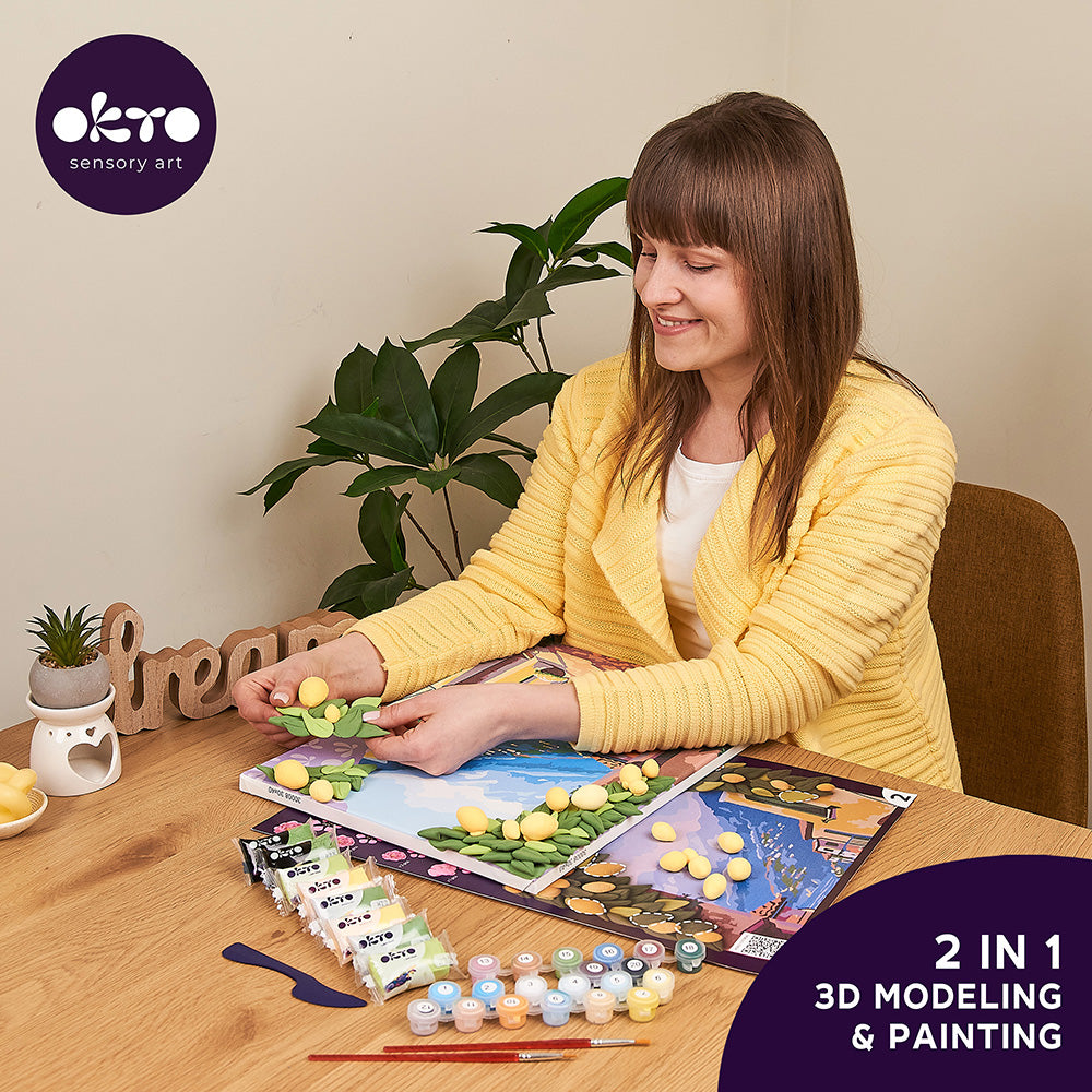 3D modeling+painting kit TM OKTO & Ideyka "Lemon weekend" 11.8" x 15.7" inch