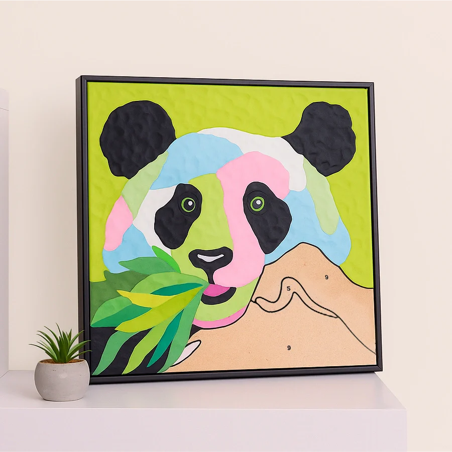 Children`s Coloring with Clay by Numbers