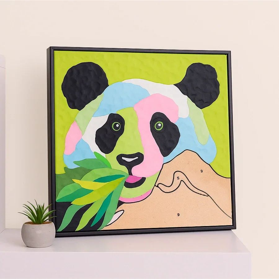 Children`s Coloring with Clay by Numbers