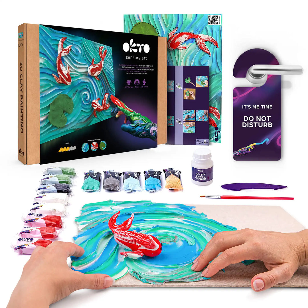 3D PICTURES Famous Masterpieces DIY set ”Koi Carps”