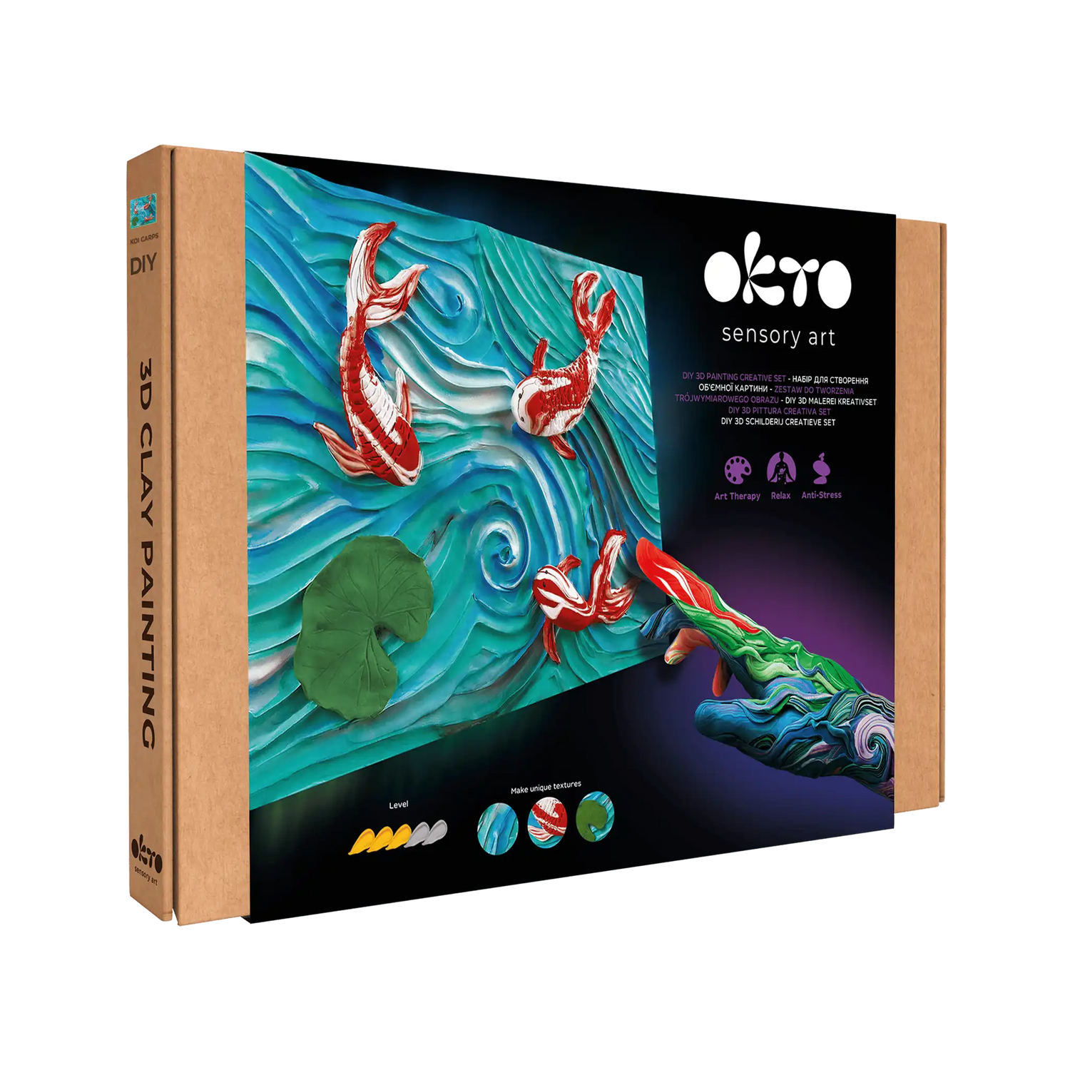 3D PICTURES Famous Masterpieces DIY set ”Koi Carps”