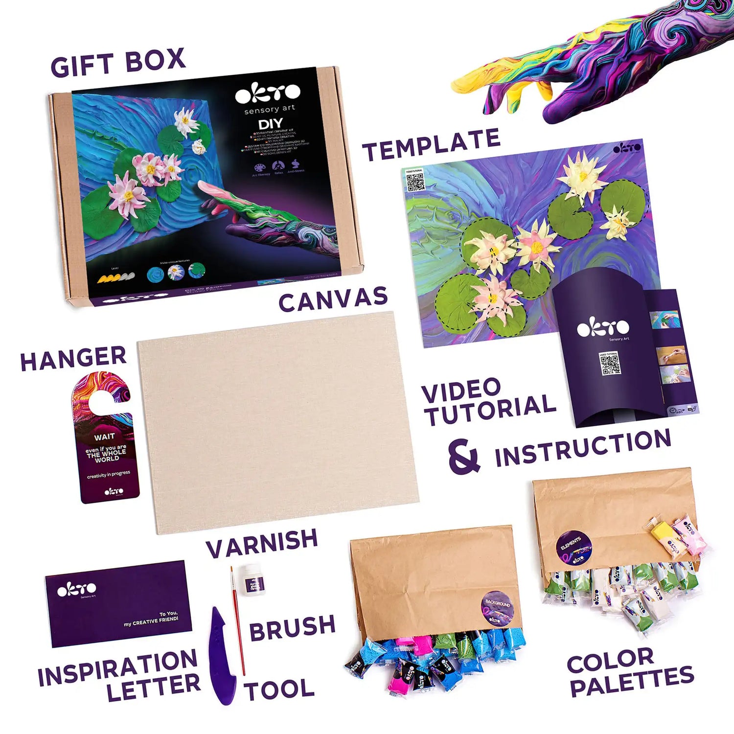 3D PICTURES Famous Masterpieces DIY set ”Water lilies”