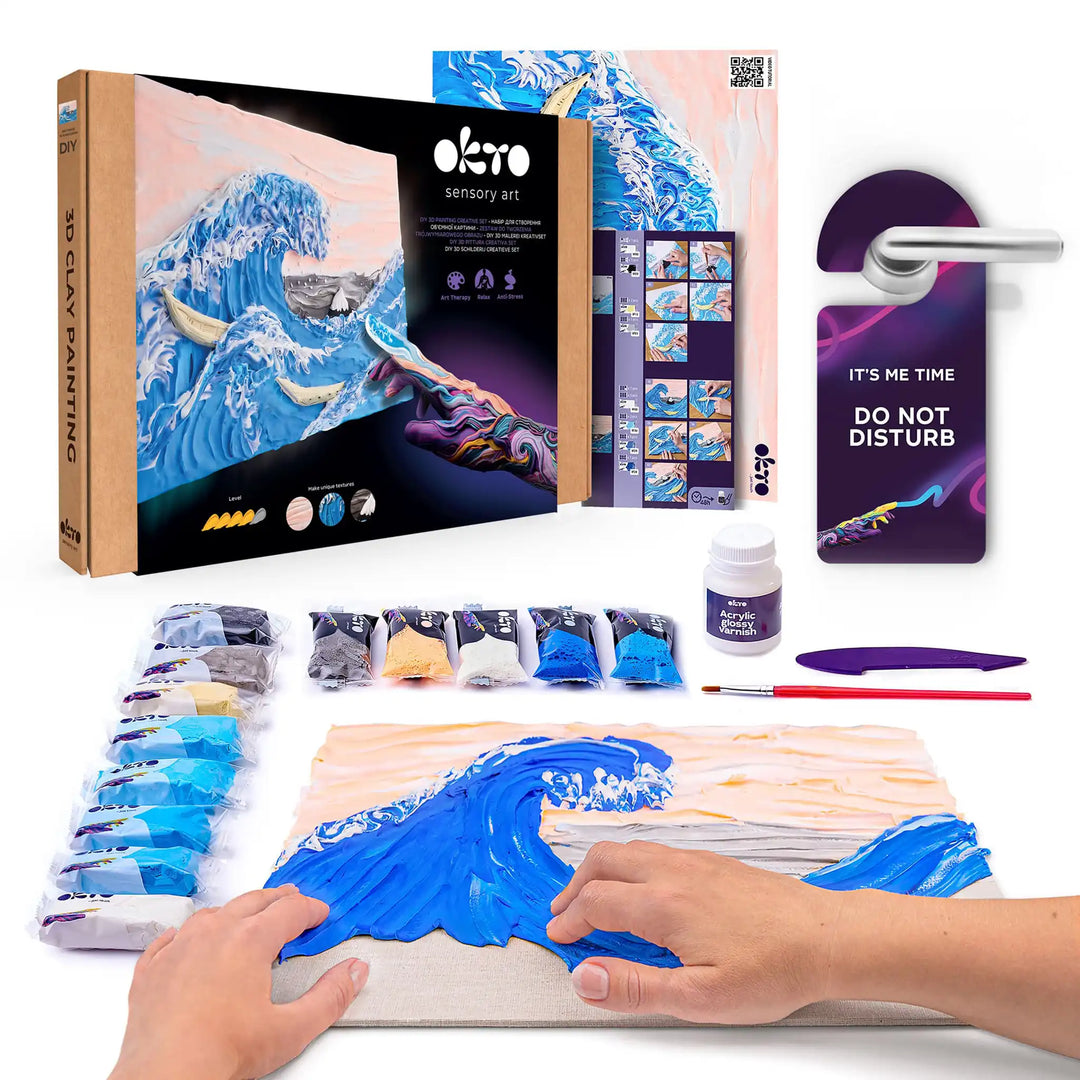 3D PICTURES Famous Masterpieces DIY set ”Big wave in Kanawaga”