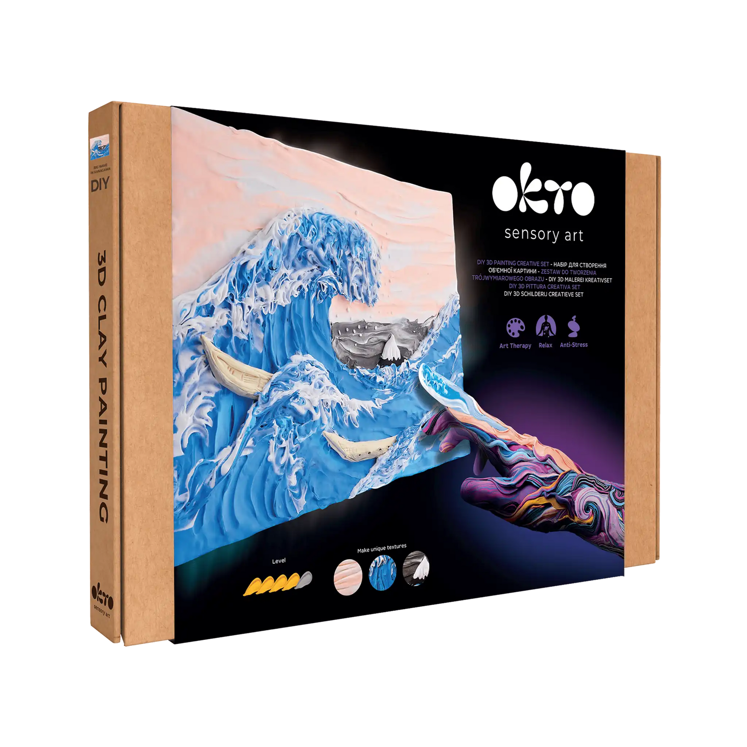3D PICTURES Famous Masterpieces DIY set ”Big wave in Kanawaga”