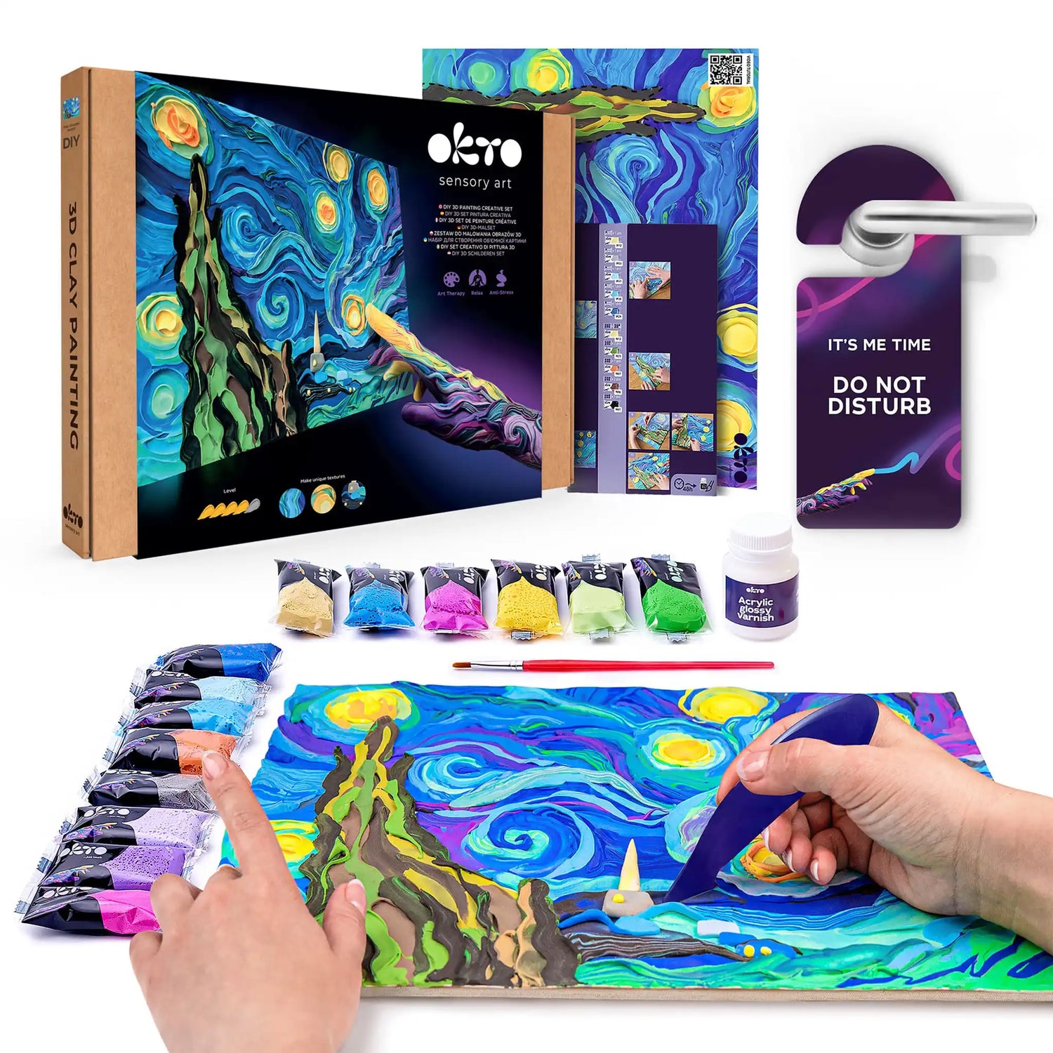 3D PICTURES Famous Masterpieces DIY set ”Starry night”
