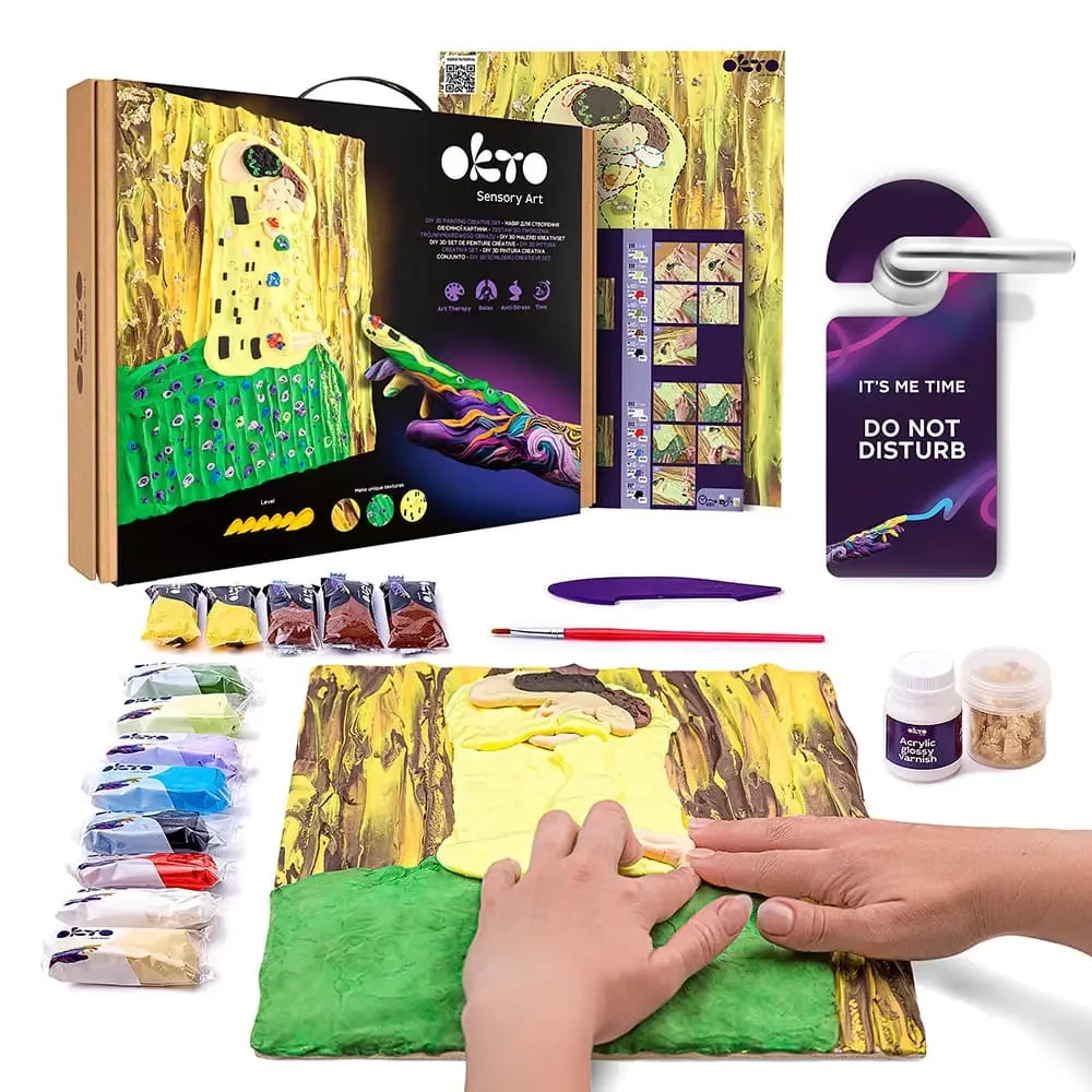 IMÁGENES 3D Obras maestras famosas Kit de pintura 3D DIY "KISS" 11.8" x 15.7" pulgadas 