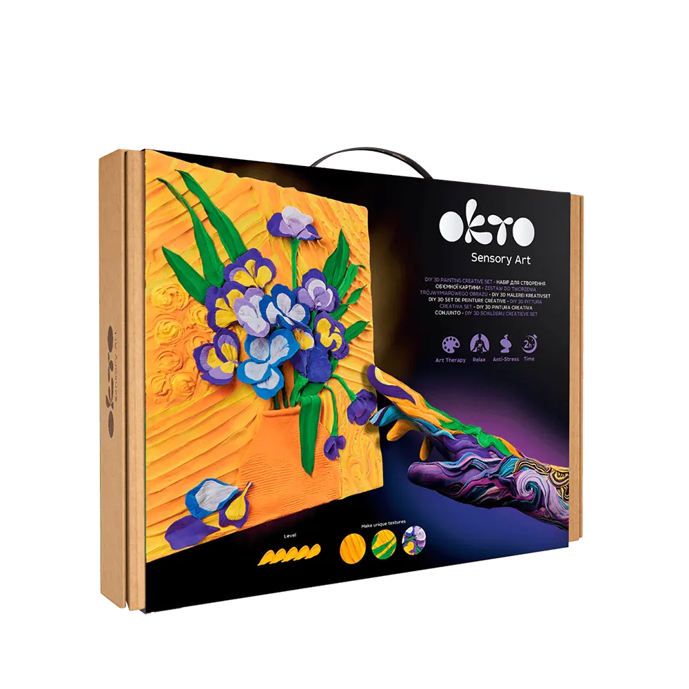 3D PICTURES Famous Masterpieces DIY 3D painting creative set ”Irises” 11.8" x 15.7" inch