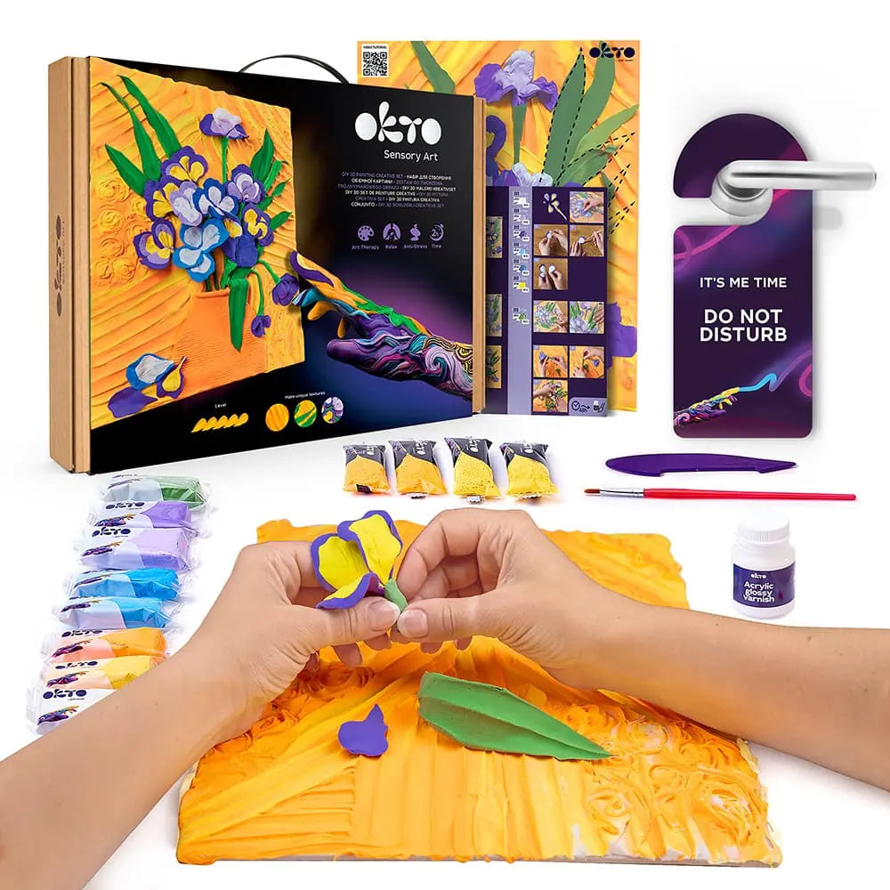 3D PICTURES Famous Masterpieces DIY 3D painting creative set ”Irises” 11.8" x 15.7" inch