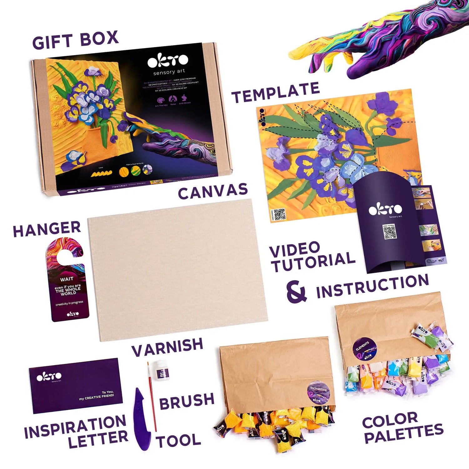 3D PICTURES Famous Masterpieces DIY set ”Irises”