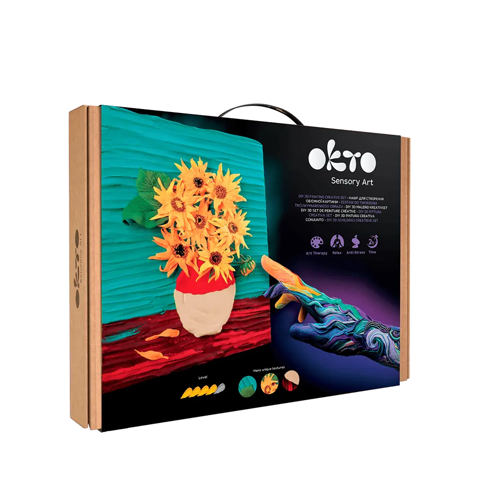 3D PICTURES Famous Masterpieces DIY 3D painting creative set ”Sunflowers” 11.8" x 15.7" inch