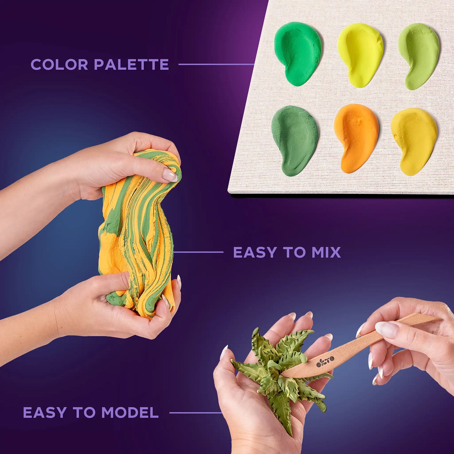 set Wood&Craft DIY "Succulents" ENERGY