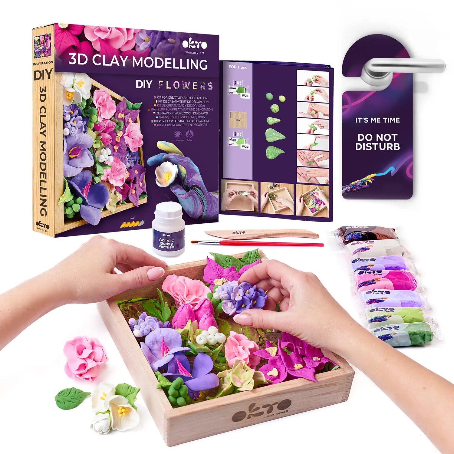 set Wood&Craft DIY "Flowers" INSPIRATION