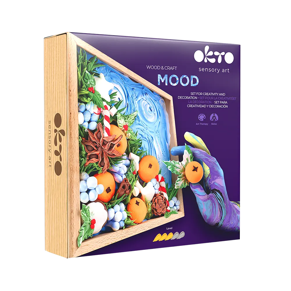 set Wood&Craft DIY Mood TM OKTO Joy 8.3" x 8.3" inch
