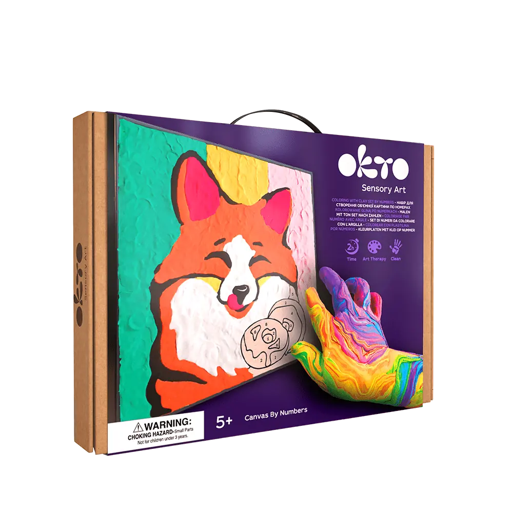 Coloring with clay set by numbers ТМ ОКТО FOX 11.8" x 11.8" inch