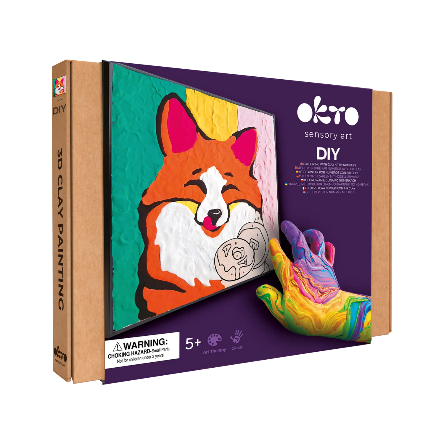 Coloring with clay set by numbers FOX