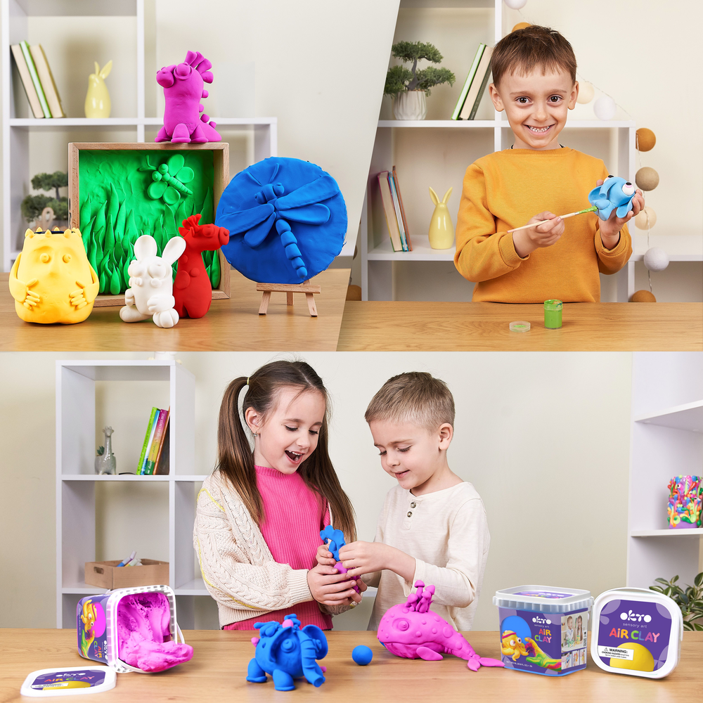 School supplues  Air Dry Modeling Clay PURPLE 900 ml