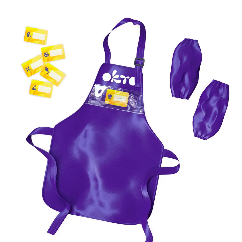 Apron with arm sleevesSchool supplues  Apron with arm sleeves