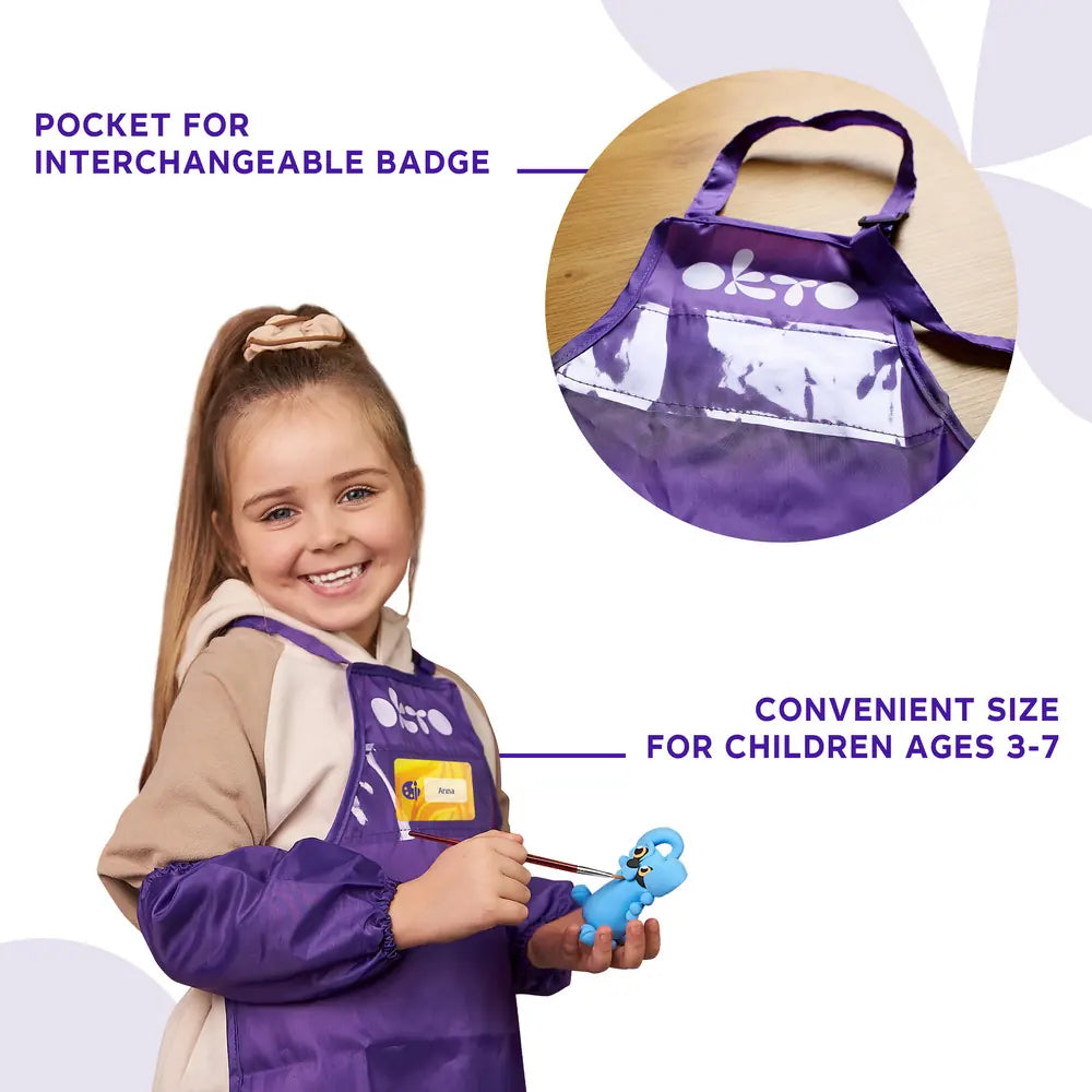 Apron with arm sleevesSchool supplues  Apron with arm sleeves