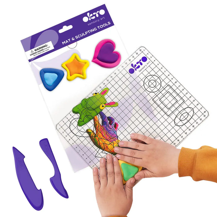 Mat & Clay Tools Kit (Mat, 2 plastic tools)