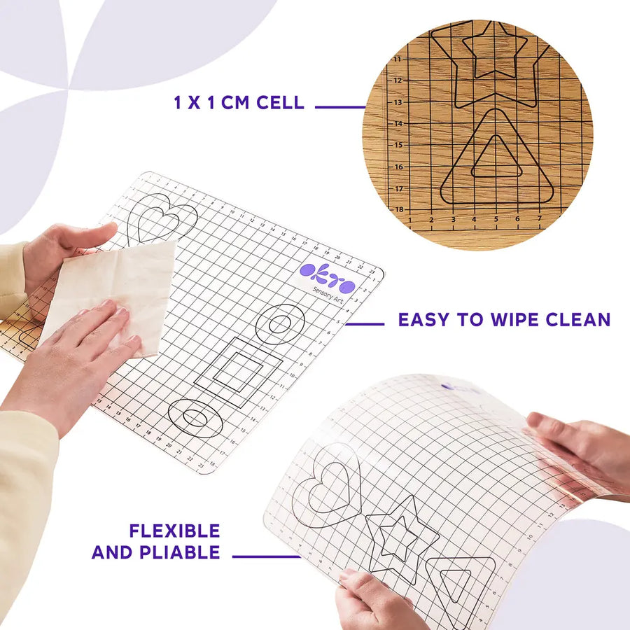 Mat & Clay Tools Kit (Mat, 2 plastic tools)