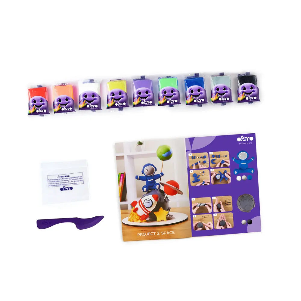 School supplues  Air clay set School Supplies ТМ ОКТО Space/Veggies