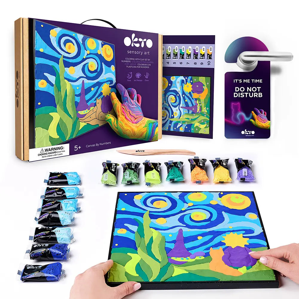 Coloring with clay set by numbers ТМ ОКТО Little prince night 11.4" x 11.4" inch