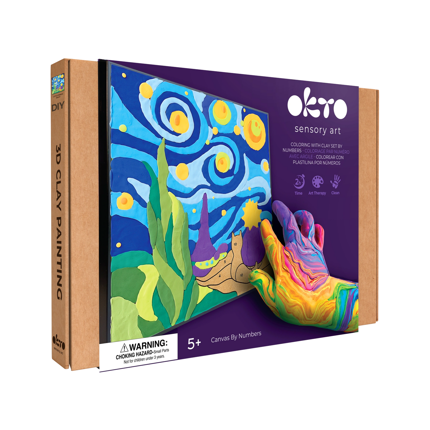 Coloring with clay set by numbers Little prince night