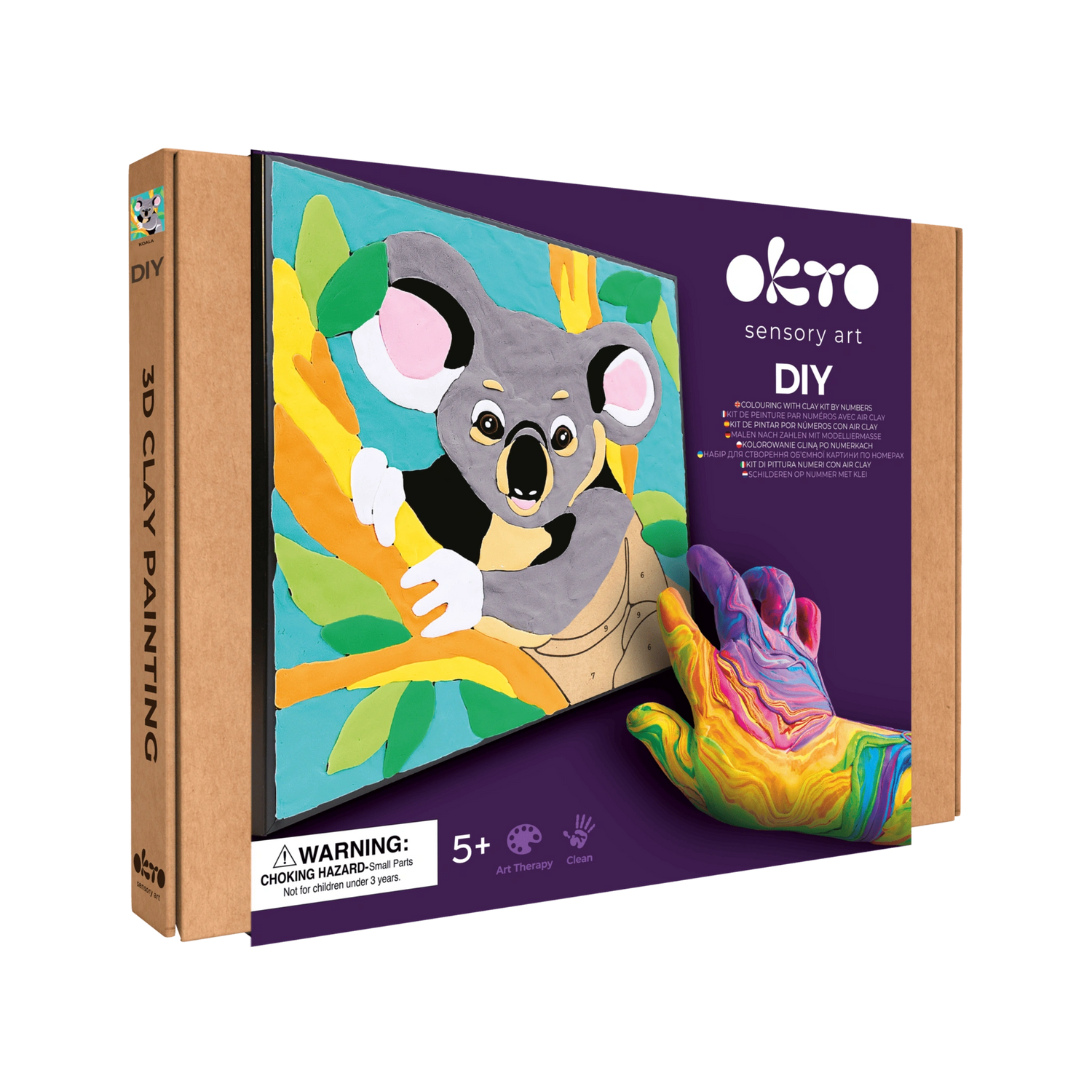 Coloring with clay set by numbers KOALA