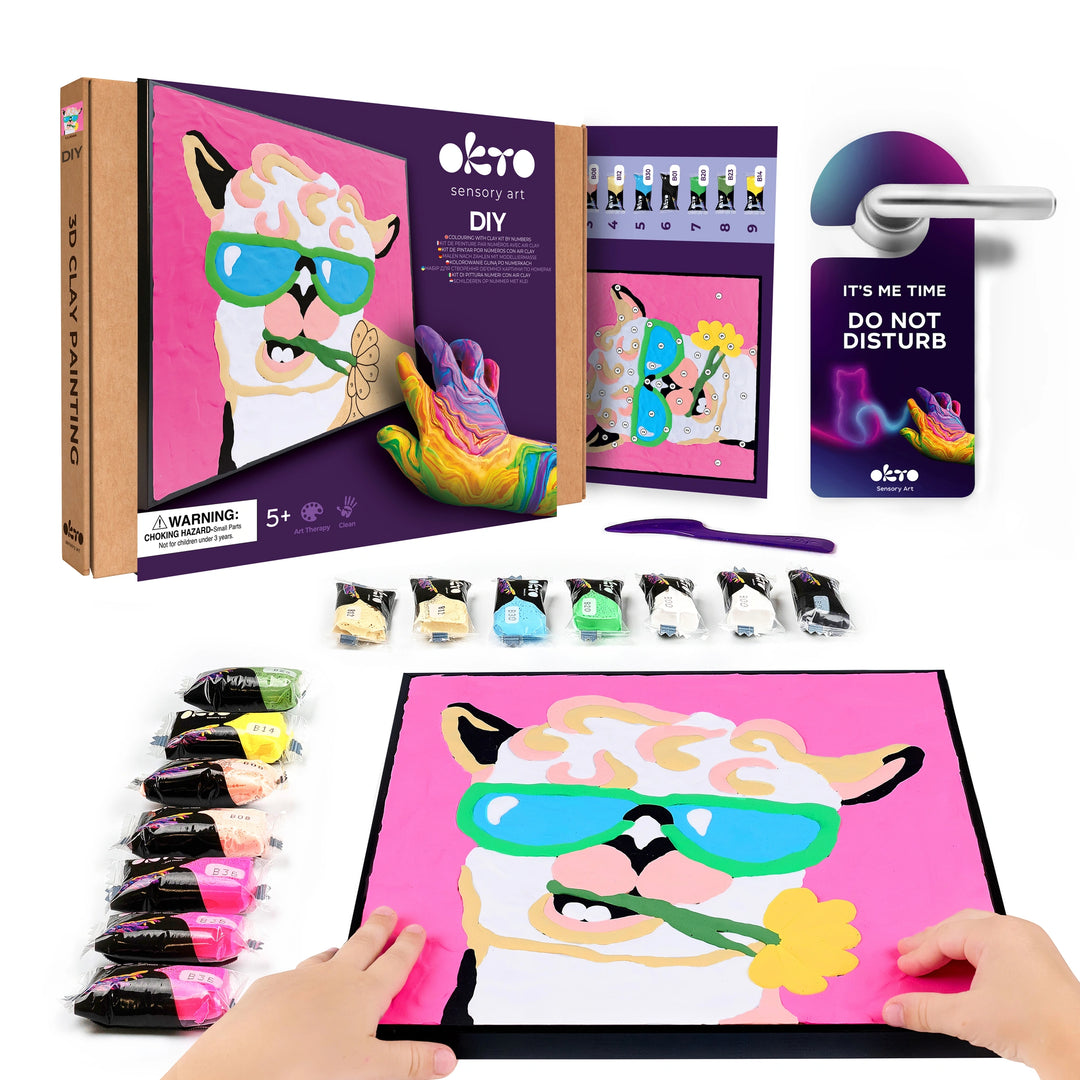 Coloring with clay set by numbers LAMA