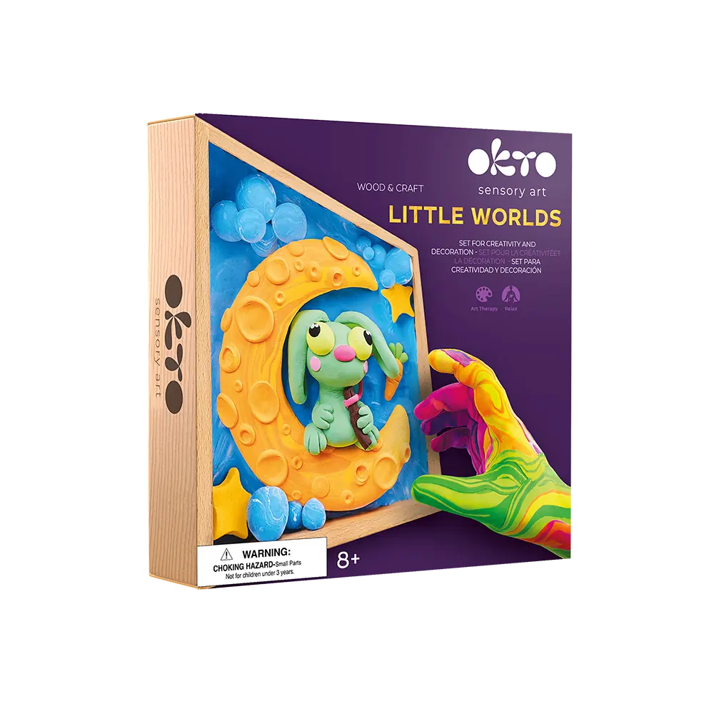 Wood&Craft DIY set "Little Worlds" TM OKTO  Bunny Moon 8.3" x 8.3" inch