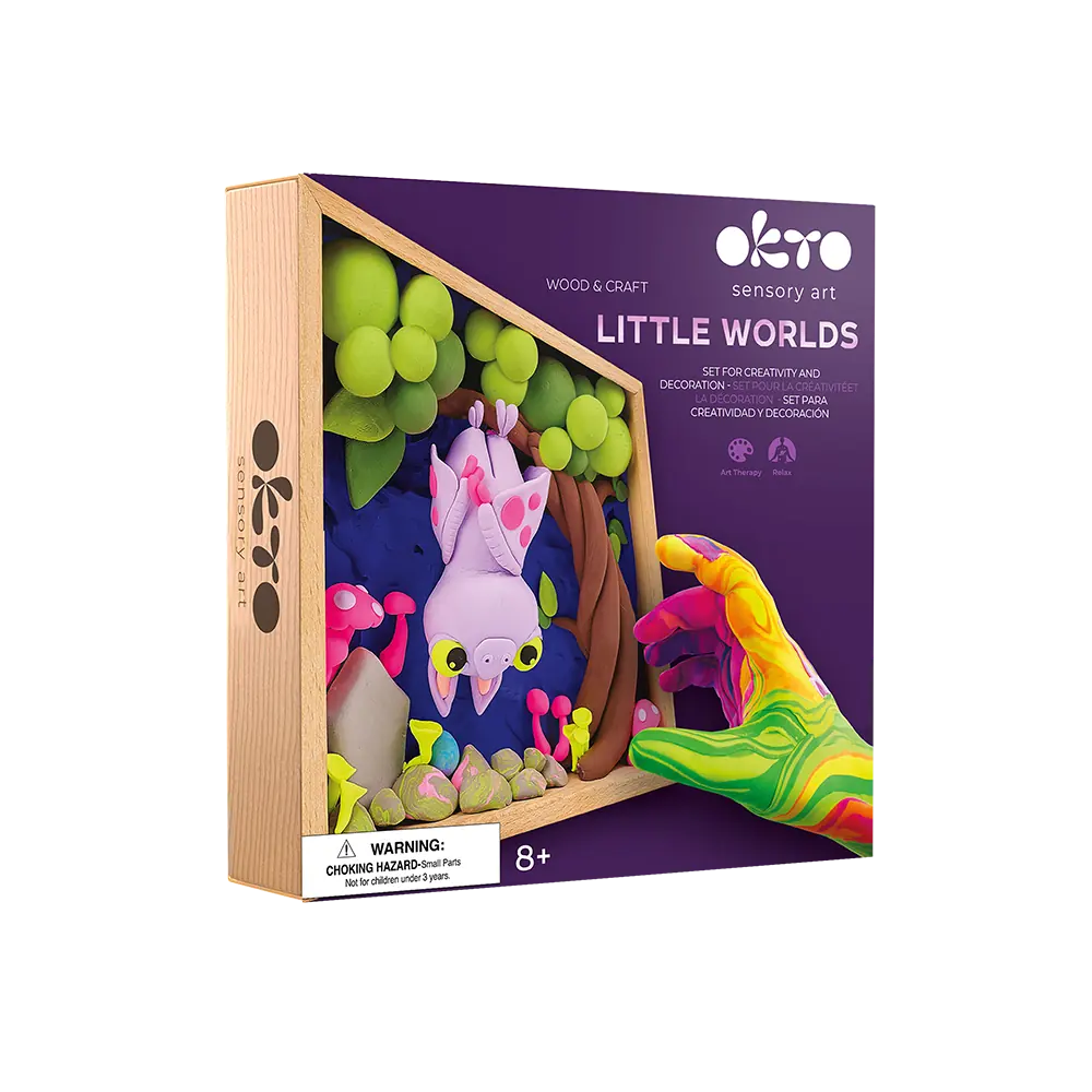 Wood&Craft DIY set "Little Worlds" TM OKTO  Bat 8.3" x 8.3" inch