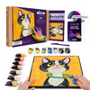 Coloring with clay set by numbers CAT