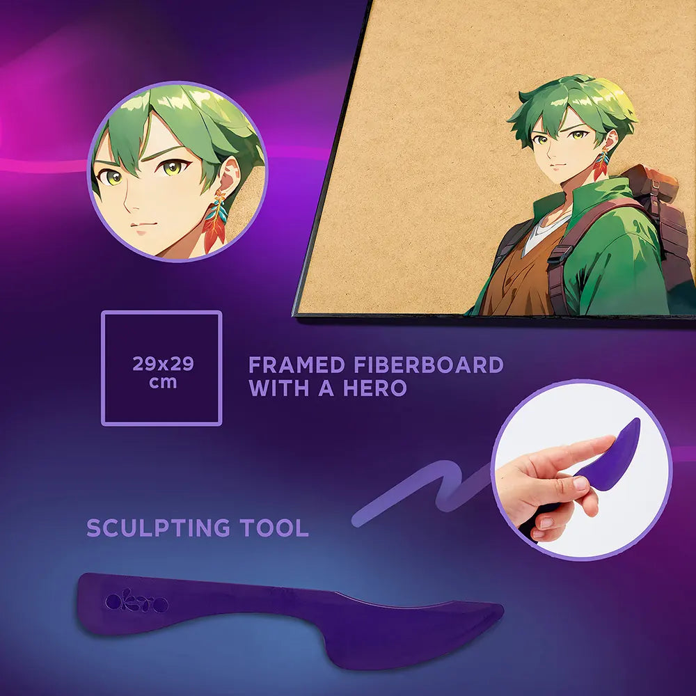 DIY 3D Painting  set "MANGA" Earth 11.8" x 15.7" inch