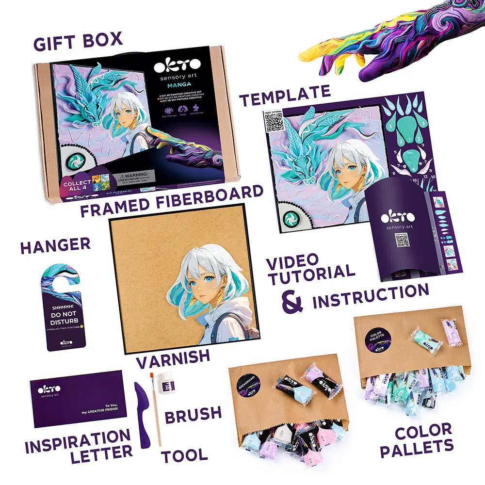 DIY 3D Painting set "MANGA" Air 11.8" x 15.7" inch