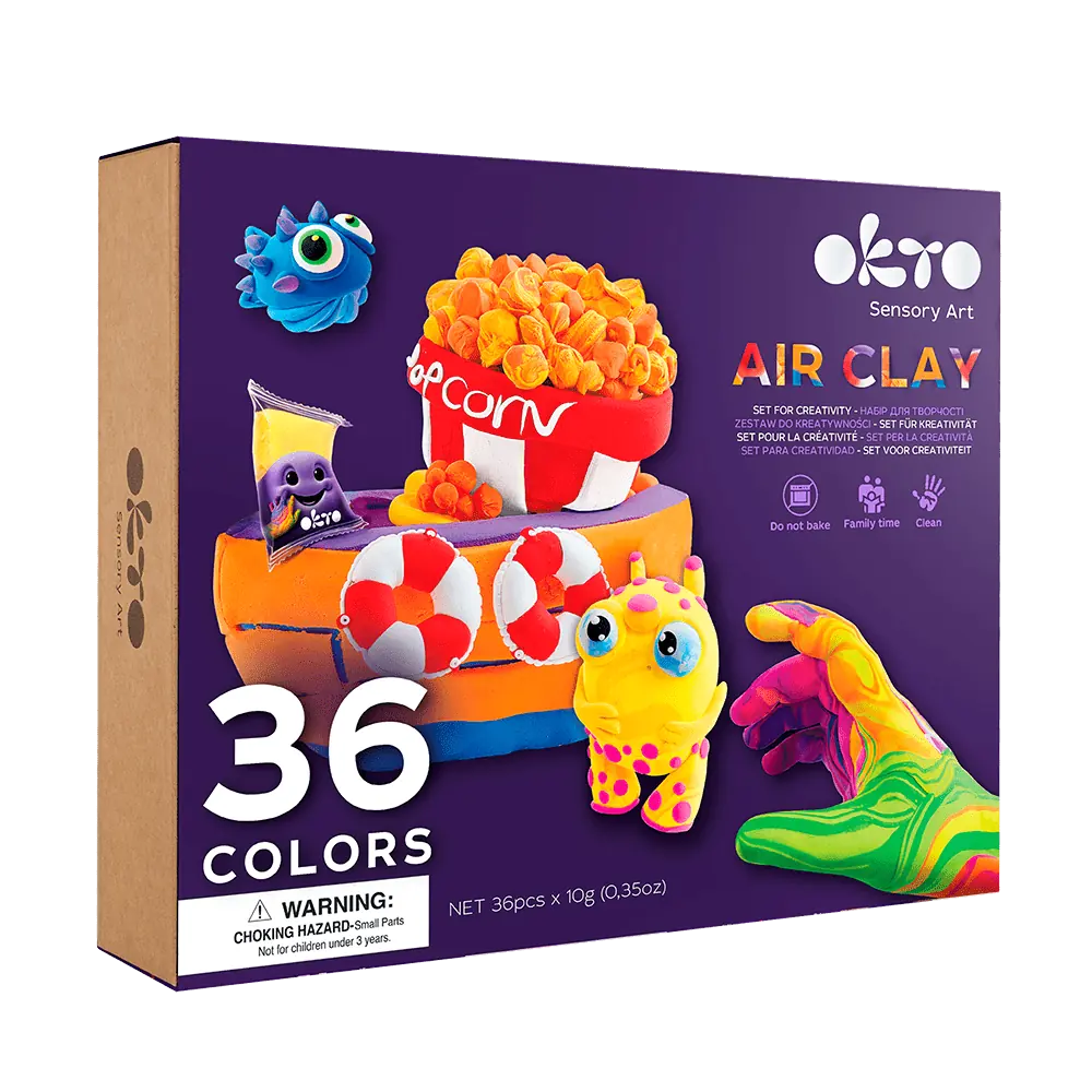 Set with air clay KIDS LINE 36 colors