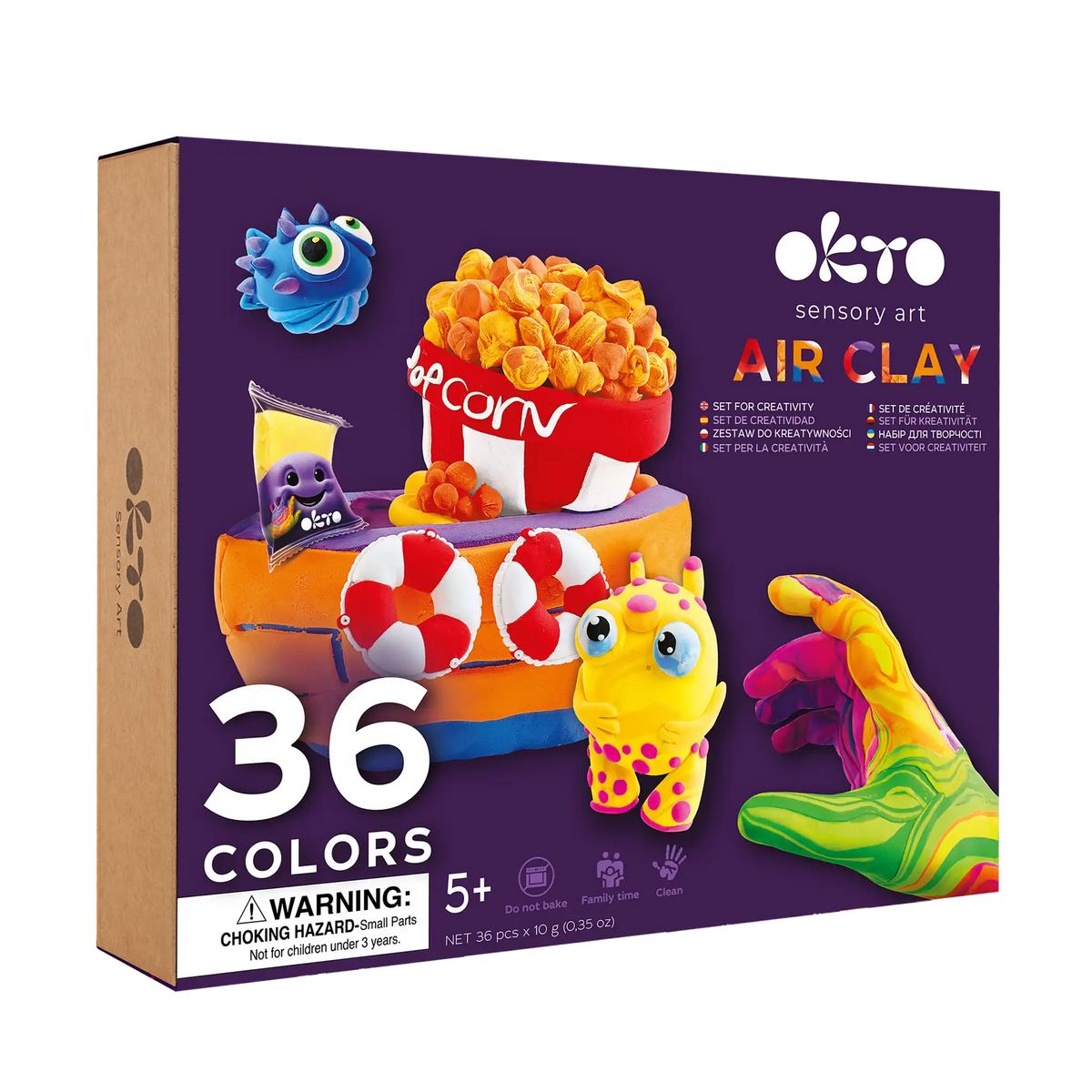 Set con arcilla de aire KIDS LINE 36 colores 