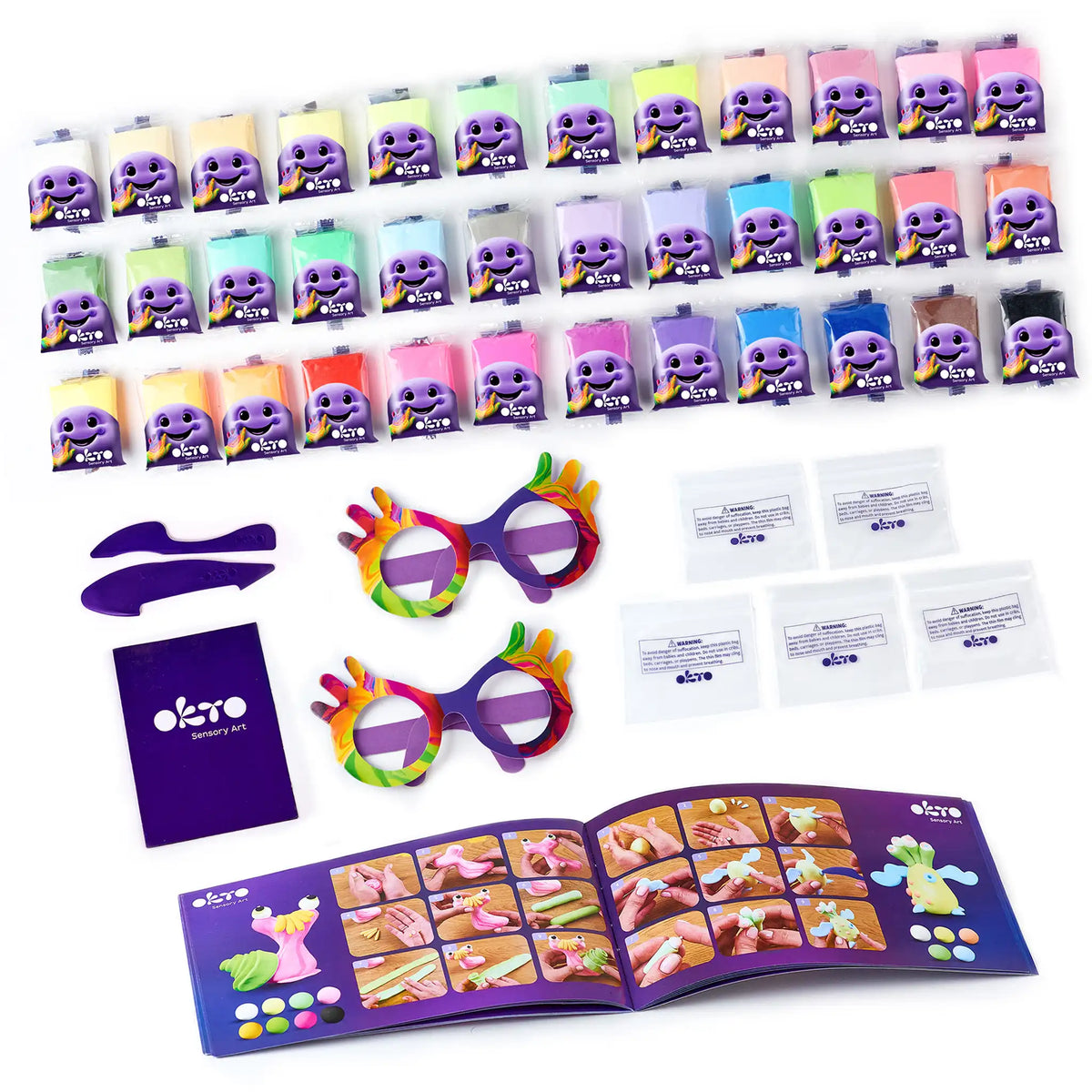 Set con arcilla de aire KIDS LINE 36 colores 