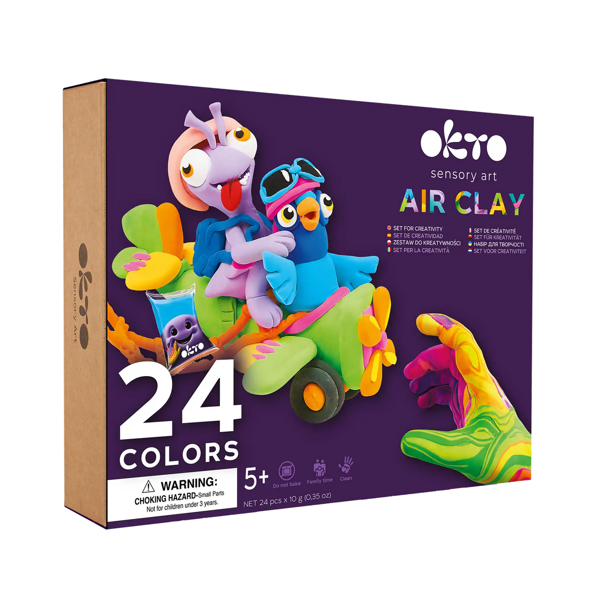 Set con arcilla de aire KIDS LINE 24 colores 