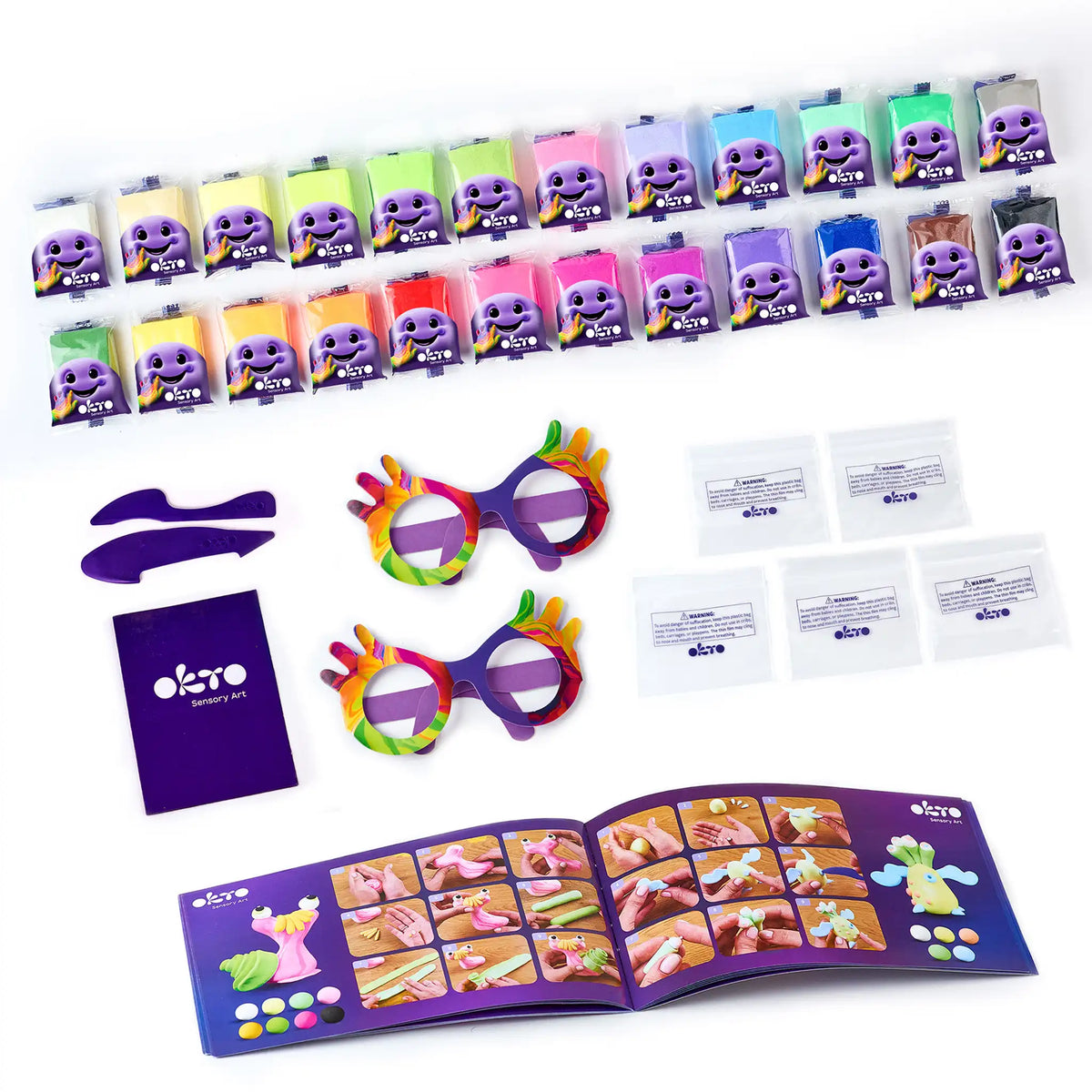 Set con arcilla de aire KIDS LINE 24 colores 