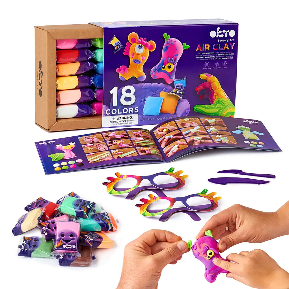 Set with air clay KIDS LINE 18 colors