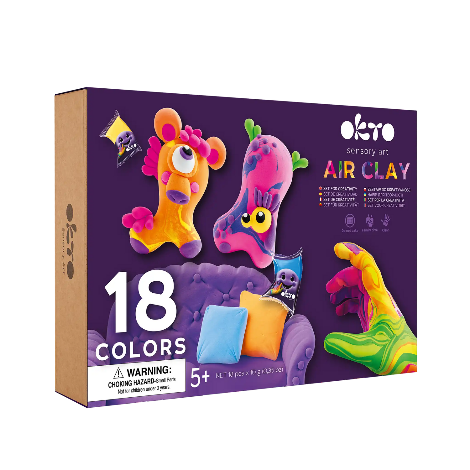 Set with air clay KIDS LINE 18 colors
