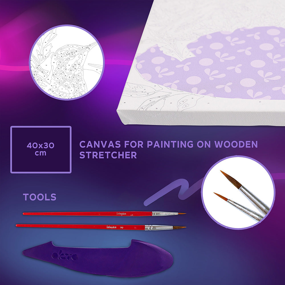 3D modeling+painting kit TM OKTO & Ideyka "Hummingbirds in love" 11.8" x 15.7" inch