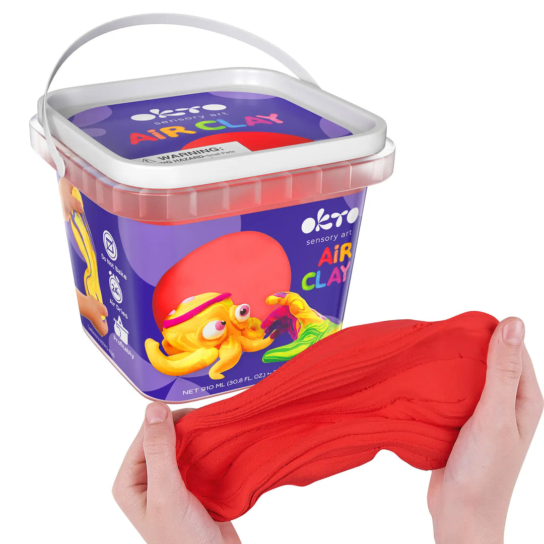 Air Dry Modeling Clay RED 900 ml