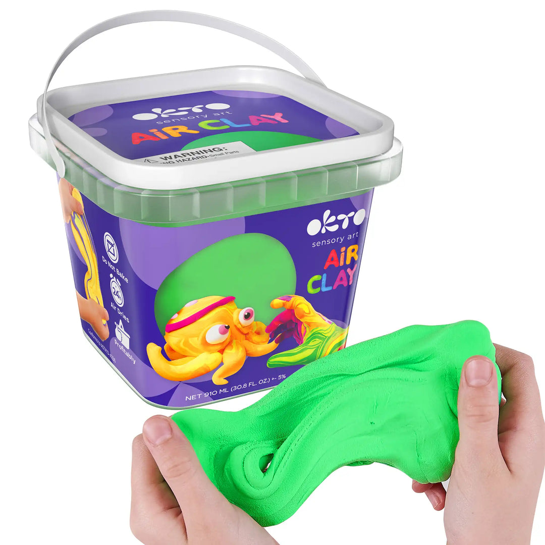 Air Dry Modeling Clay GREEN 900 ml