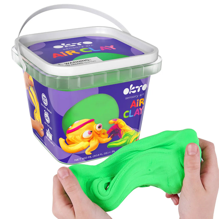 Air Dry Modeling Clay GREEN 900 ml