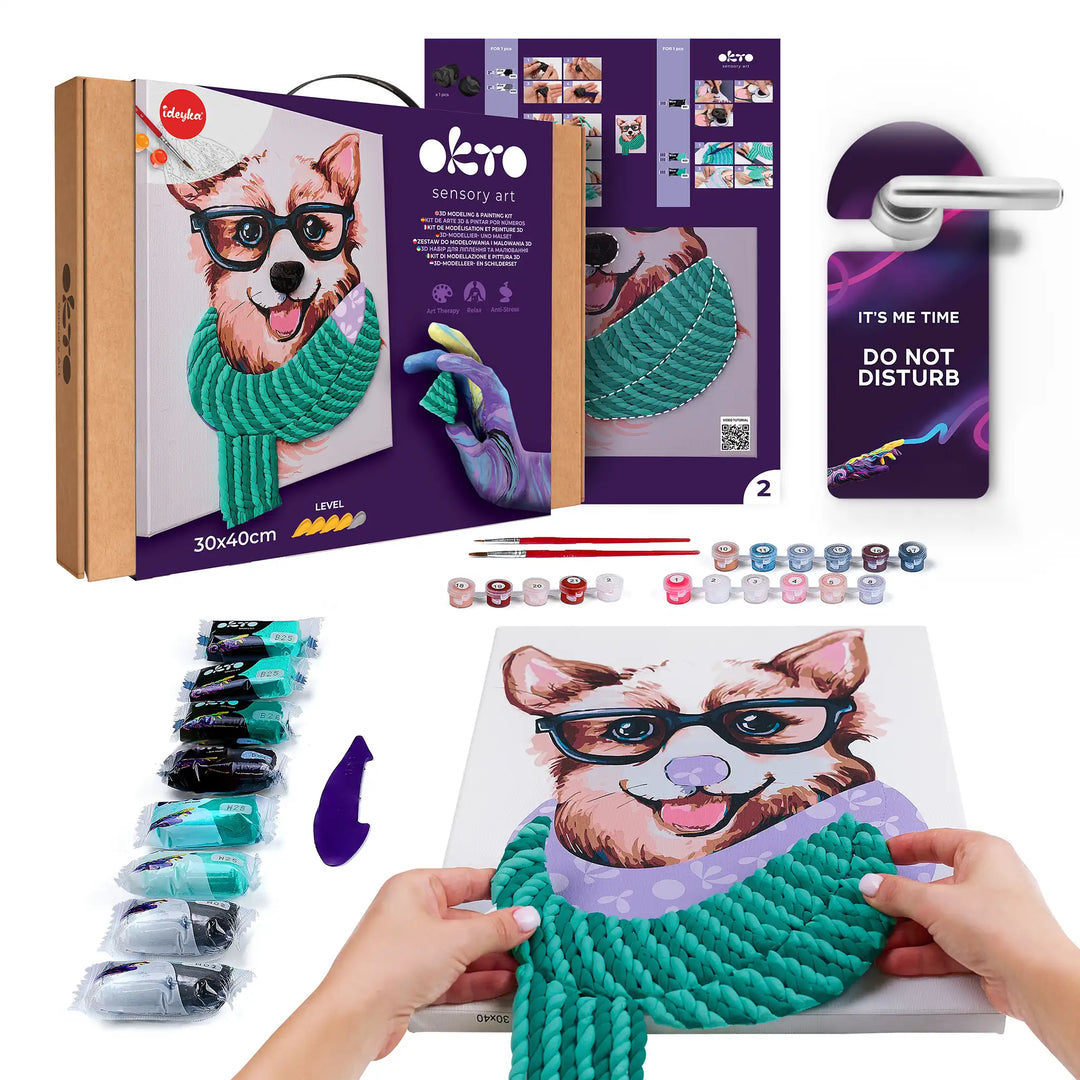 3D modeling+painting kit "Fashion Corgi"