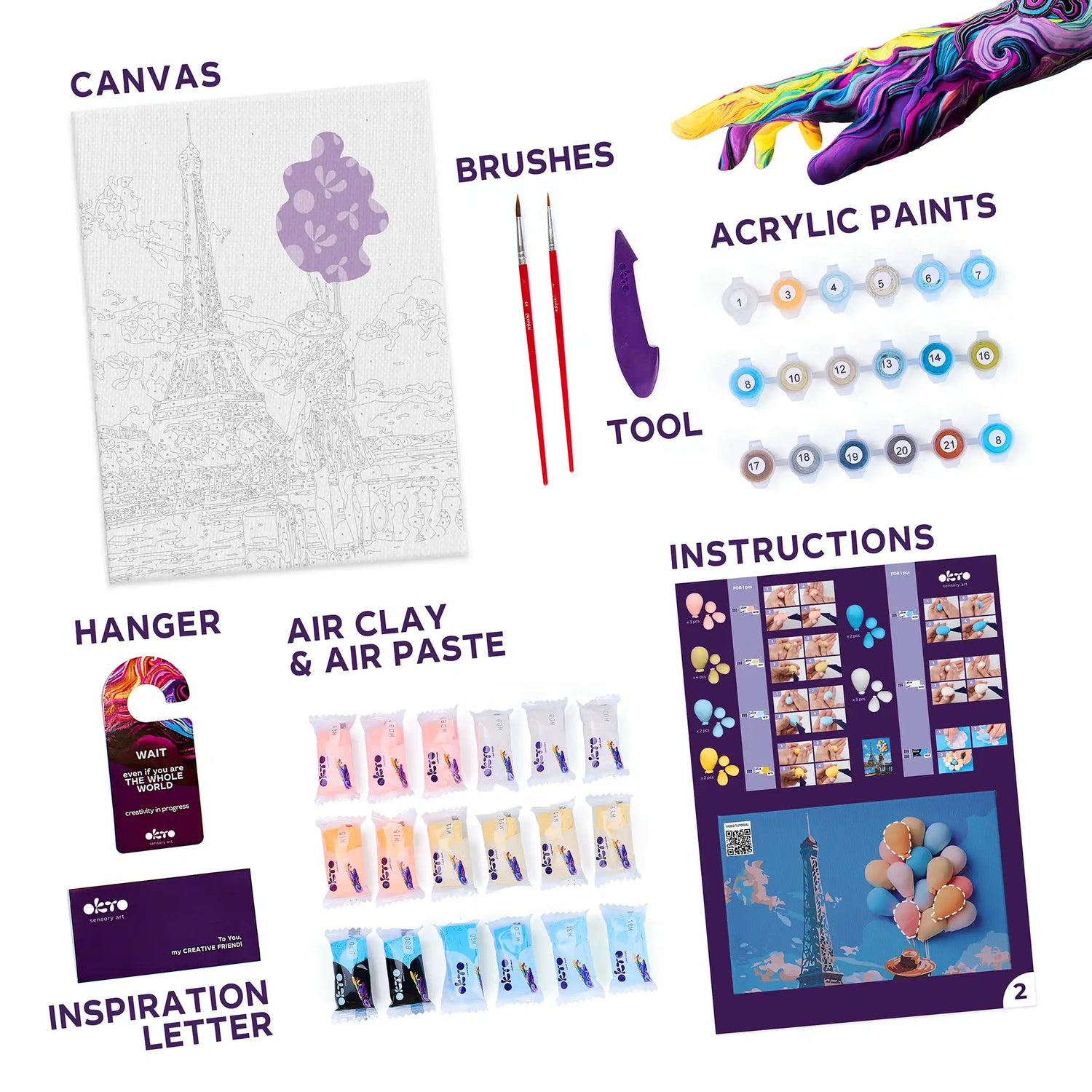 3D modeling+painting kit "Greetings from Paris"
