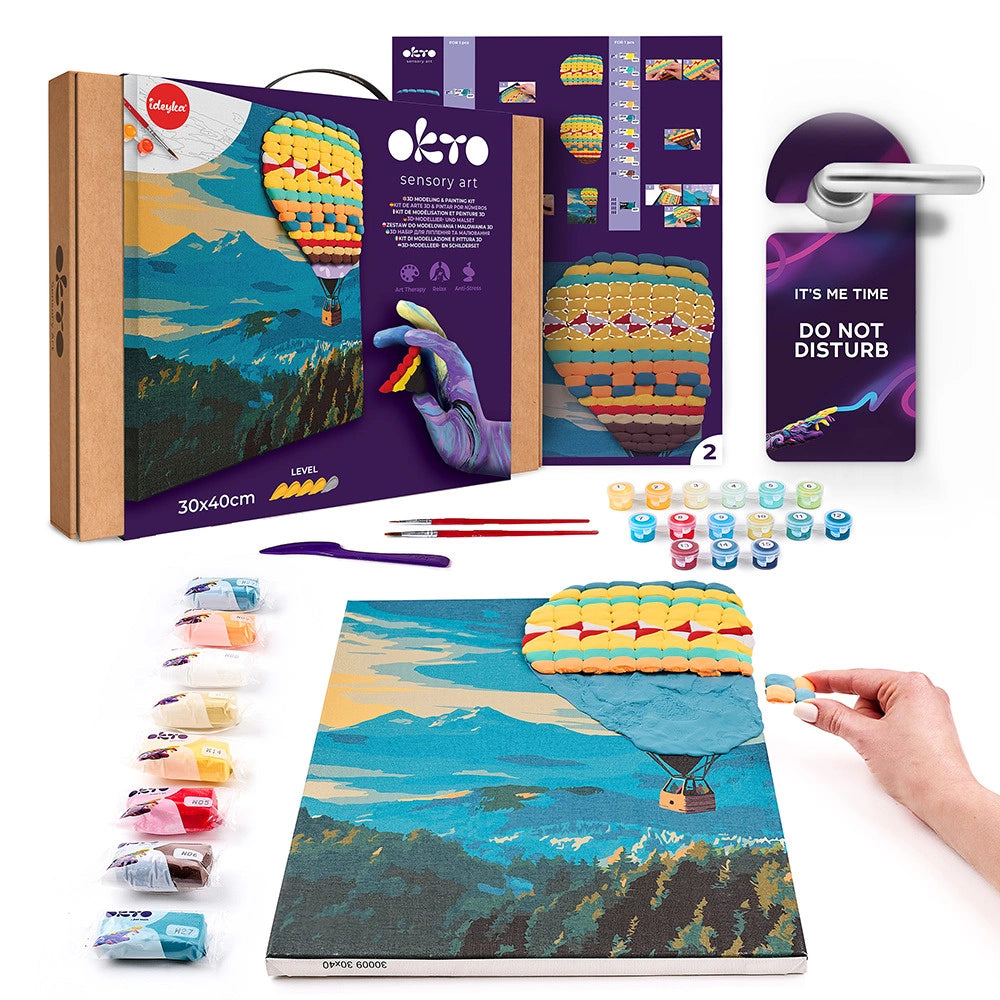 3D modeling+painting kit "Hot air balloon flight"